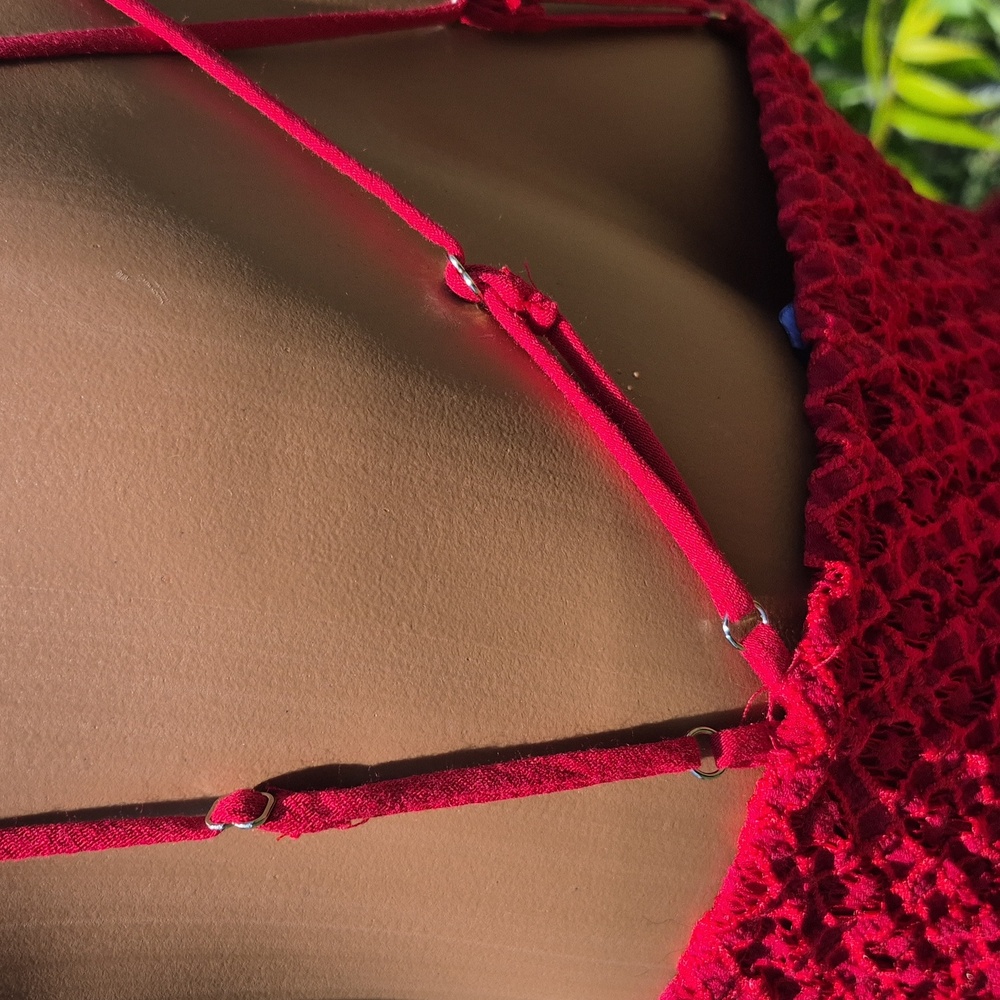 `ღ´- ♥ -`ღ´ Stunning Red Lace Front Dress `ღ´- ♥ -`ღ´ - Picture 13 of 17